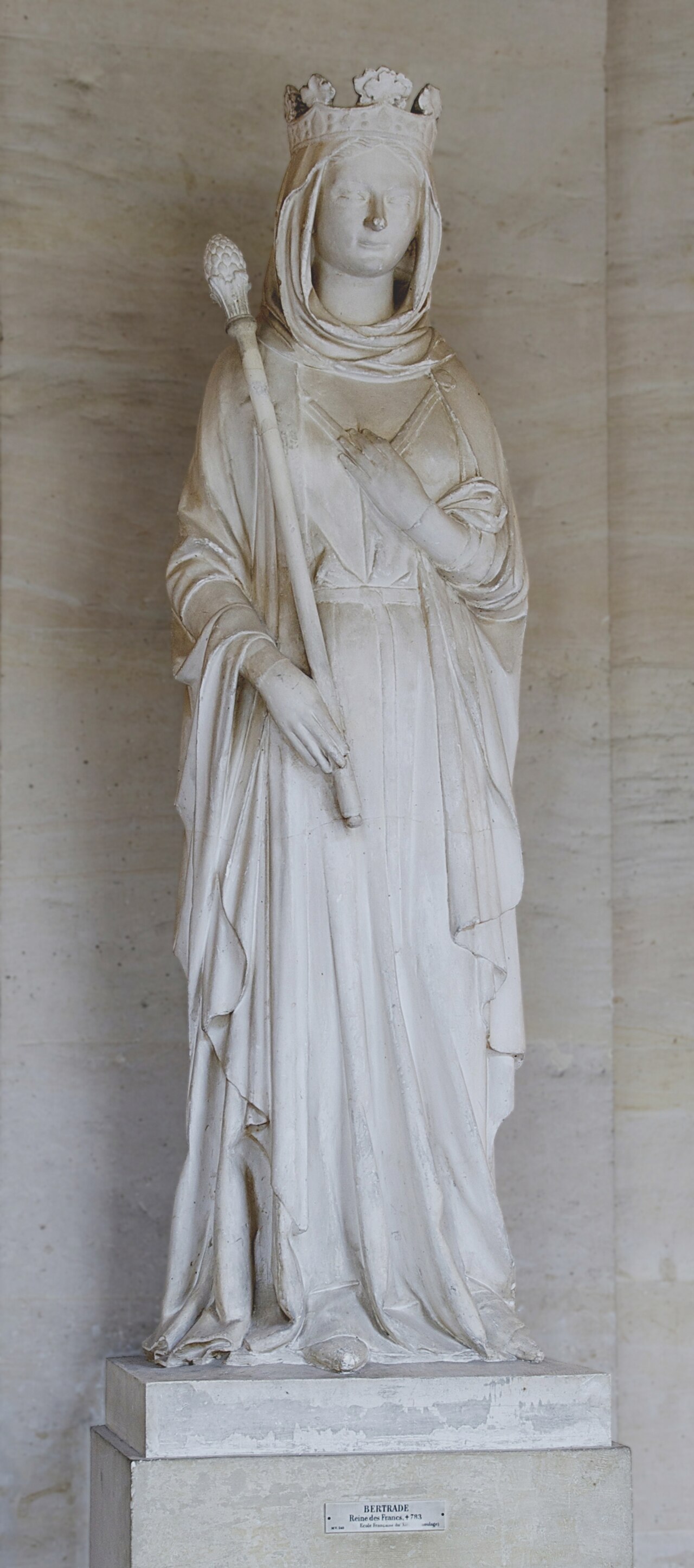Detail Of A Statue Of Blessed Bertrada Holding A Smaller Statue Of Blessed Charlemagne Date And Artist Unknown