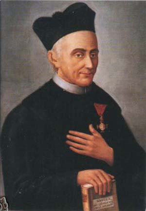 Detail Of A Painting Of Blessed Carlo Steeb 1820 By Aronne Del Vecchio