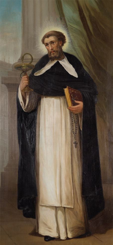 Detail Of A Painting Of Blessed Giles Of Santarem 20Th Century Artist Unknown Major Seminary Of Viseu Portugal