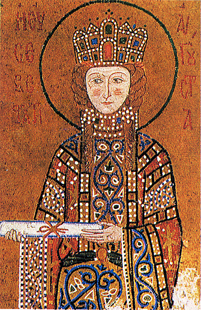 Detail Of An Icon Of Blessed Irene Of Hungary Date And Artist Unknown