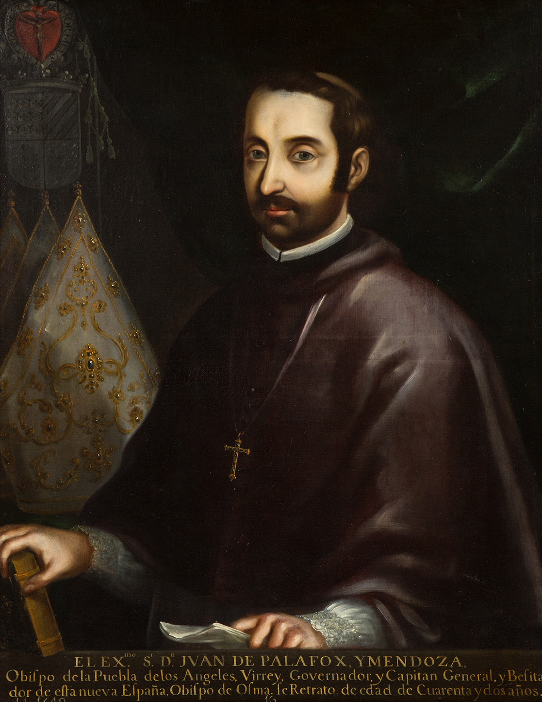 Detail Of A Oil Painting Of Viceroy Juan De Palafox Y Mendoza Date And Artist Unknown Currently In The Salón De Virreyes Of The Museo Nacional De Historia Chapultepec Castle Mexico City Mexico