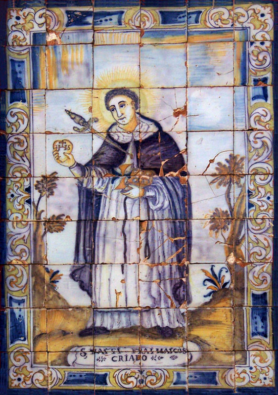 Detail From An Antique Italian Holy Card Of Blessed Marco Criado