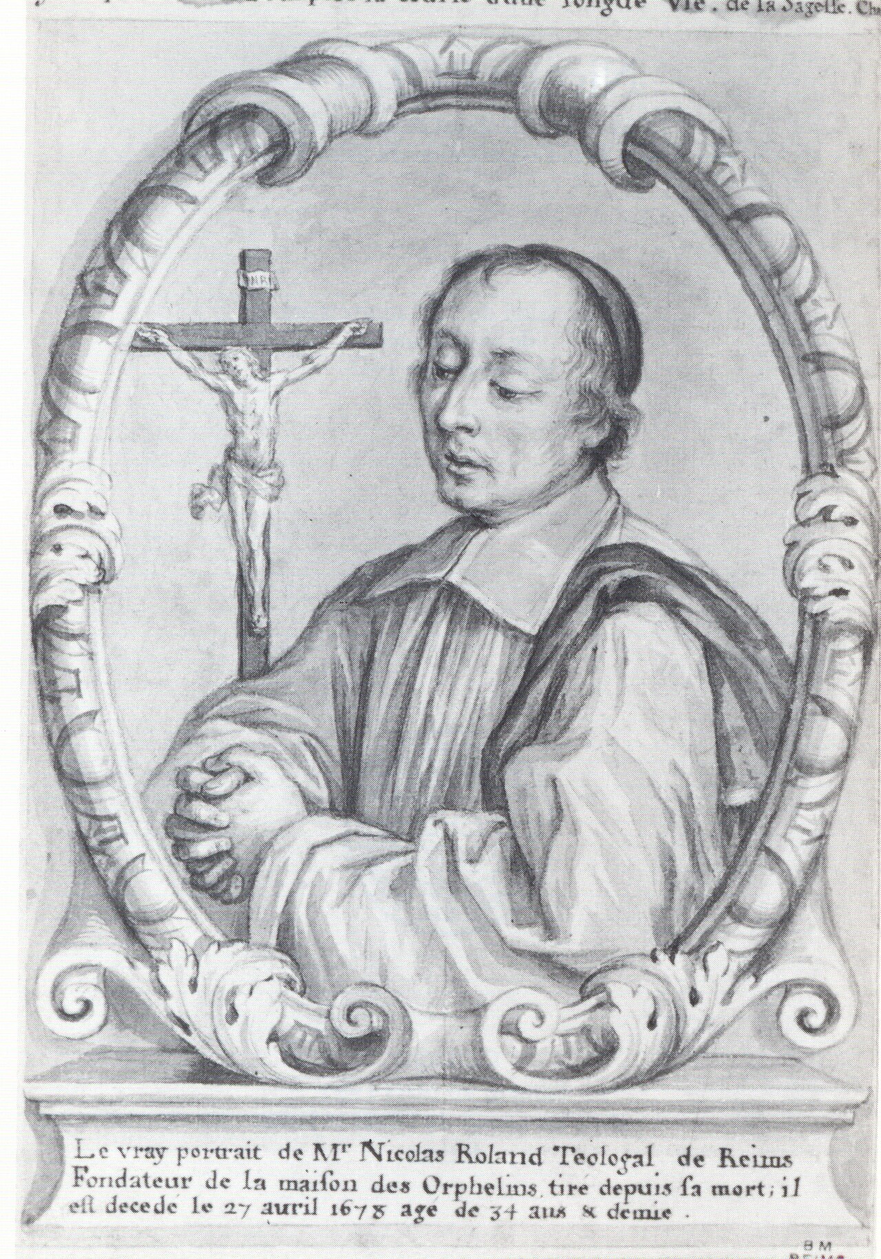Detail Of A Painting Of Blessed Nicolas Roland Date Unknown Artist Unknown Hotel De La Salle Reims
