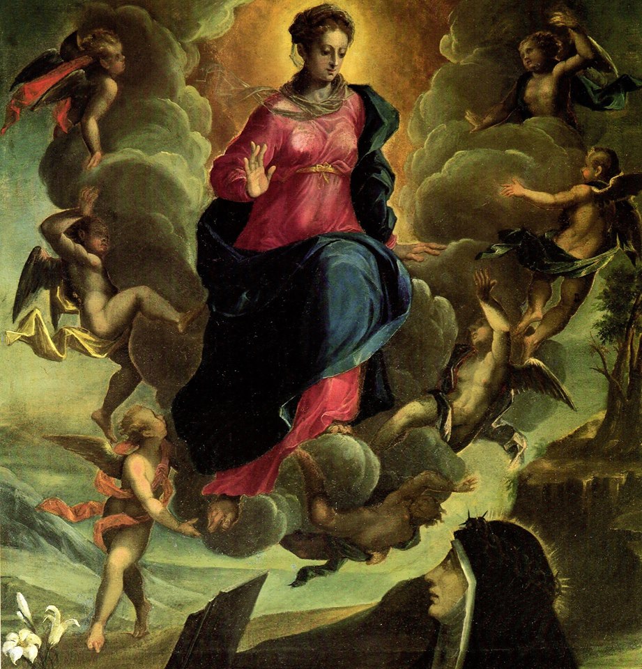 Detail From The Painting LAssunta Con La Beata Osanna Andreasi Ippolito Andreasi C1575