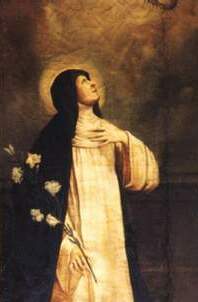 Detail Of An Antique Italian Holy Card Of Blessed Stephana De Quinzanis Aritst Unknown