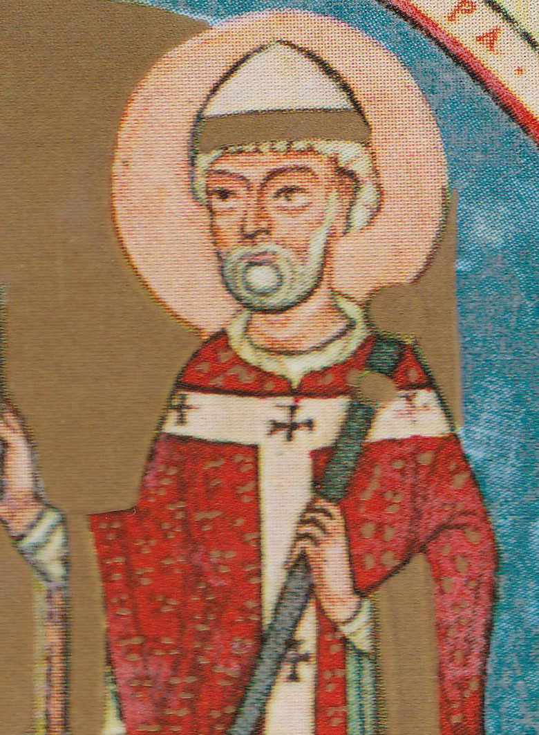 Detail of A BasRelief Portrait Medallion of Pope Saint Damasus Date And Artist Unknown Saint PeterS Basilica Rome Italy