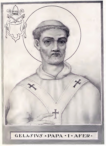 Detail of A BasRelief Portrait Medallion of Pope Saint Gelasius I Date And Artist Unknown Saint PeterS Basilica Rome Italy