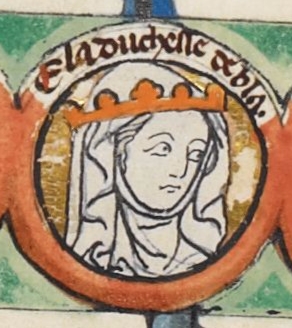 Detail From An Italian Holy Card of Saint Adela By Bertoni Date Unknown