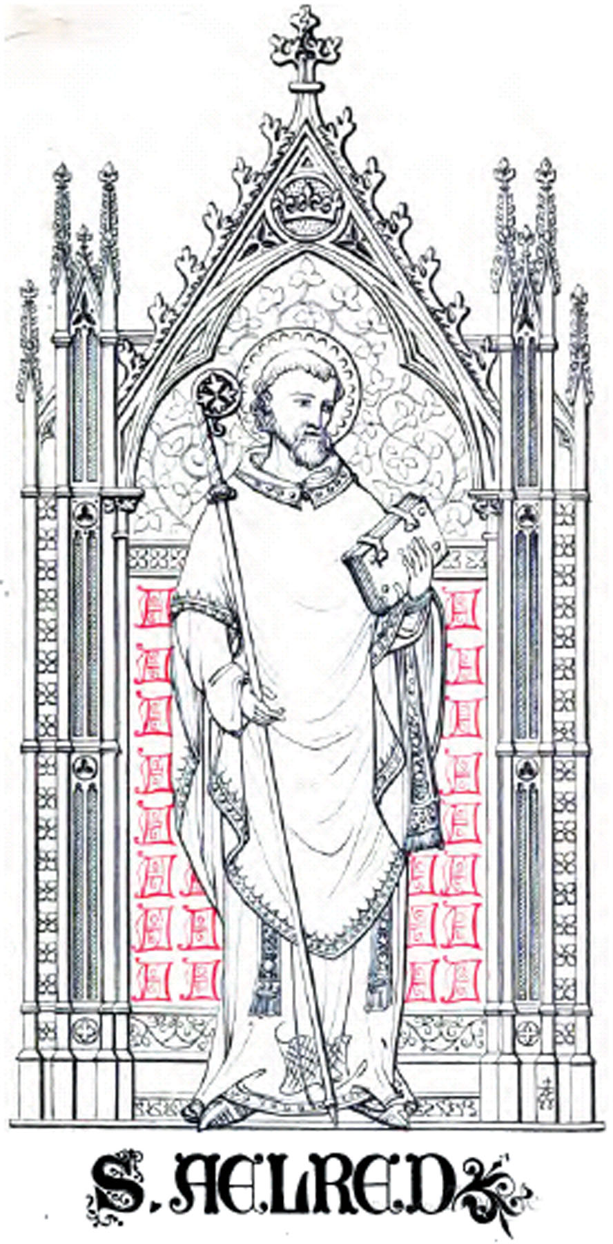 Detail of A Photograph of A Medieval Illuminated Manuscript