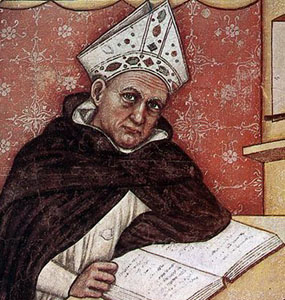 Detail From Saint Albert The Great By Tommaso Da Modena 1352 Chapter House San Niccolò Treviso Italy