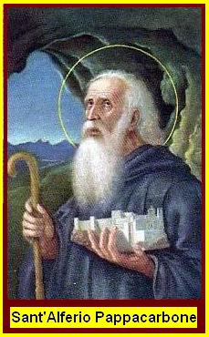 Detail From An Old Holy Card of Saint Alferio Abbate Image Based On A Anonymous 17Th Century Painting