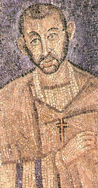 Detail of A Painting of Saint Ambrose of Milan Date And Artist Unknown Vatican Museum Vatican City Rome Italy
