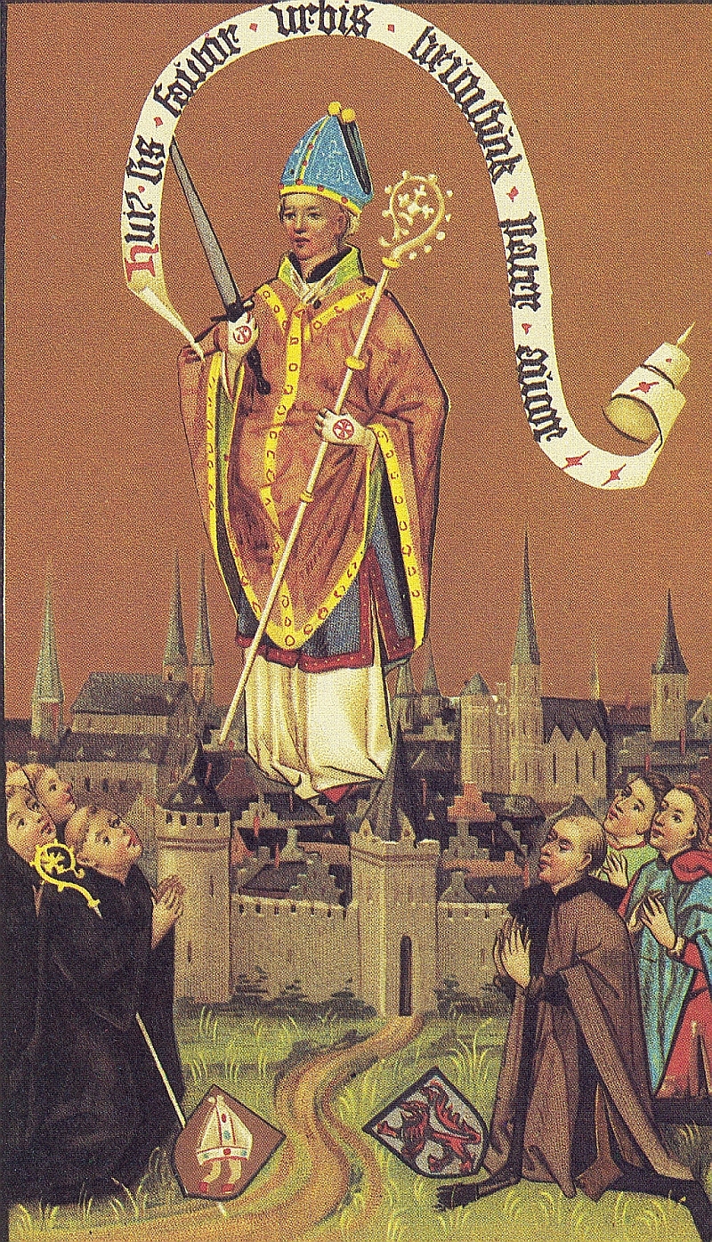 Detail of A Painting of Saint Autor of Metz 1460 Artist Unknown