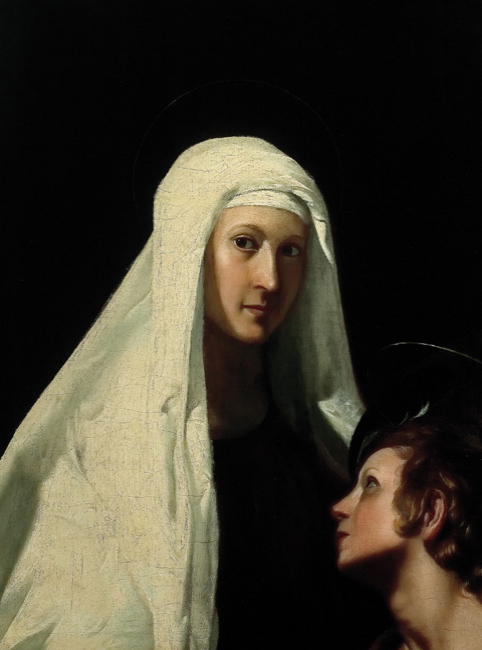 Detail From The Painting Vision of Saint Francesca Romana By Orazio Gentileschi