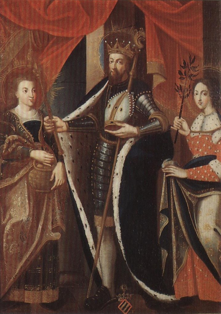 Statue of Saint Goéry With The Crown of The Counts of Aquitaine At His Feet 18Th Century Artist Unknown Church of SaintMaurice DÉpinal Vosges France