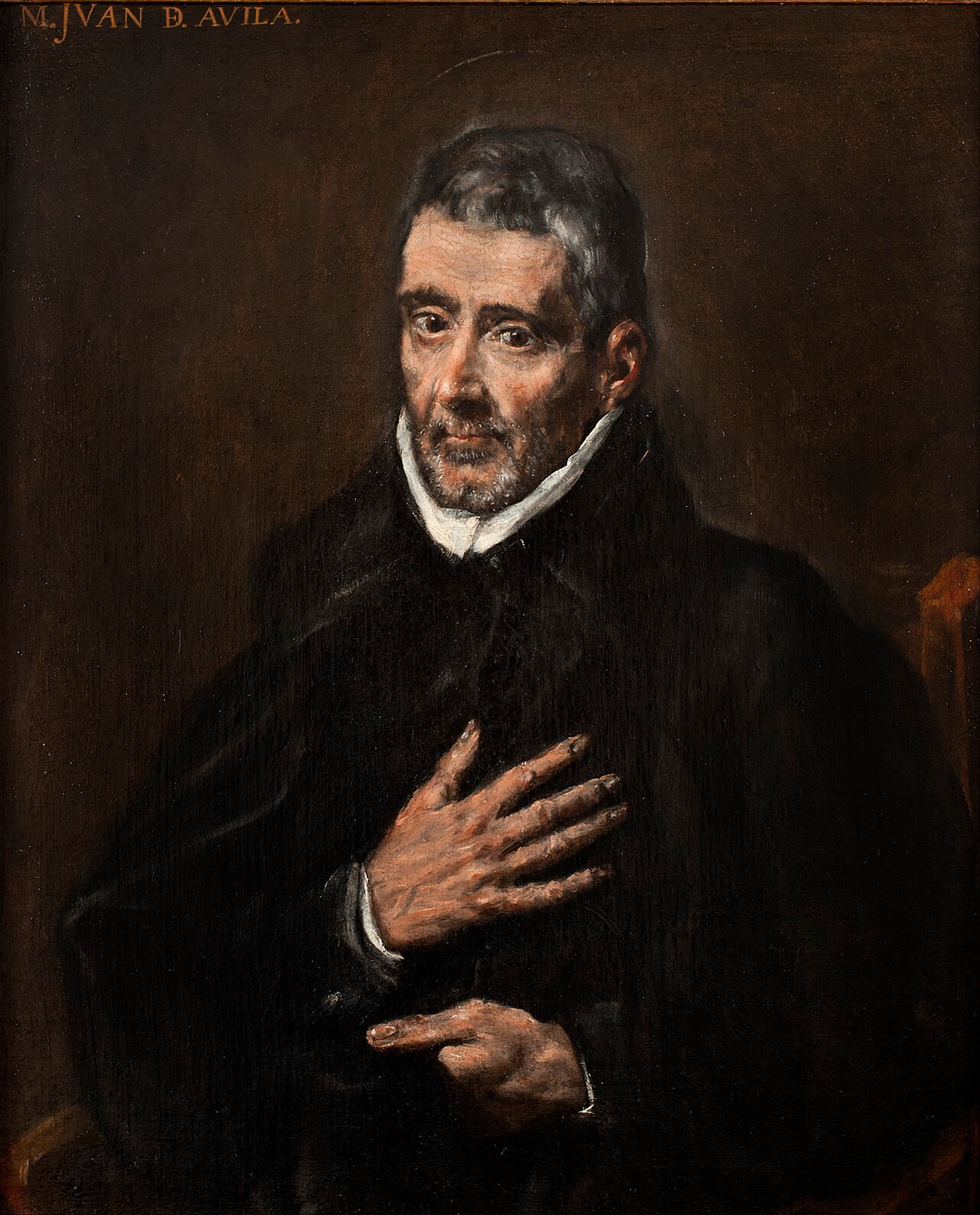 Detail of A Portrait of Saint John of Avila By Pierre Subleyras 1746