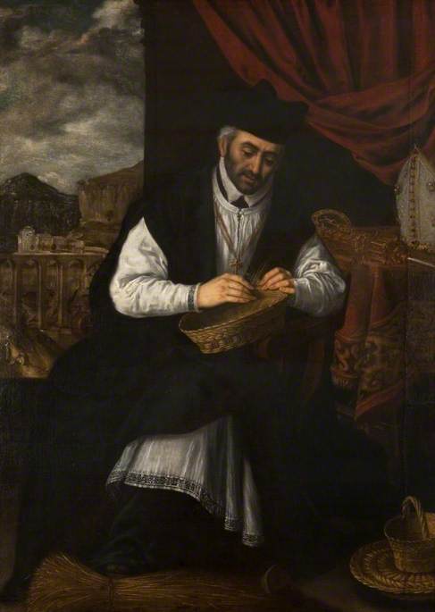 Detail of A Painting of Saint Julian of Cuenca By Eugenio Cajes C1600