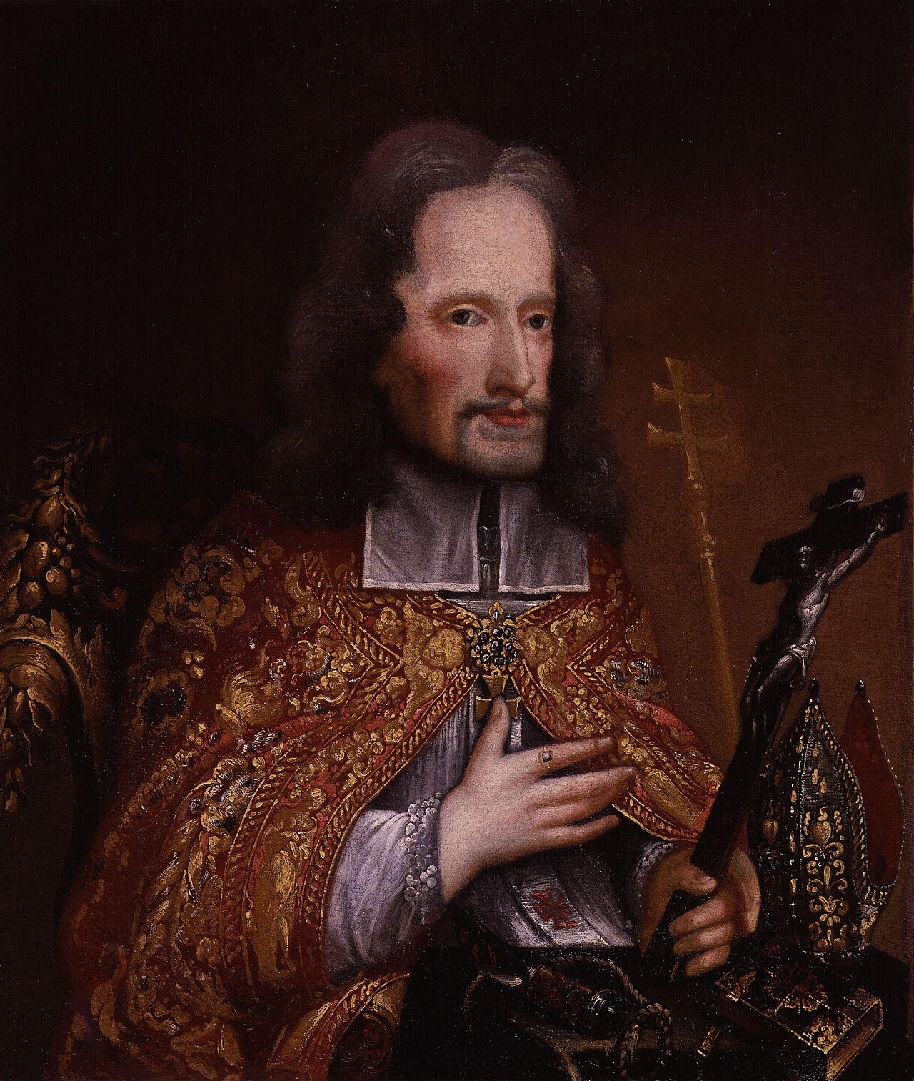 Detail of A Portrait of Oliver Plunket By Edward Luttrell Early 18Th Century National Portrait Gallery London England