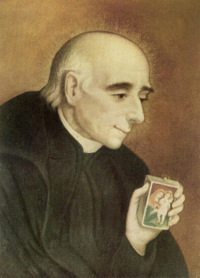 Detail of A Saint Vincent Pallotti Holy Card Date And Artist Unknown