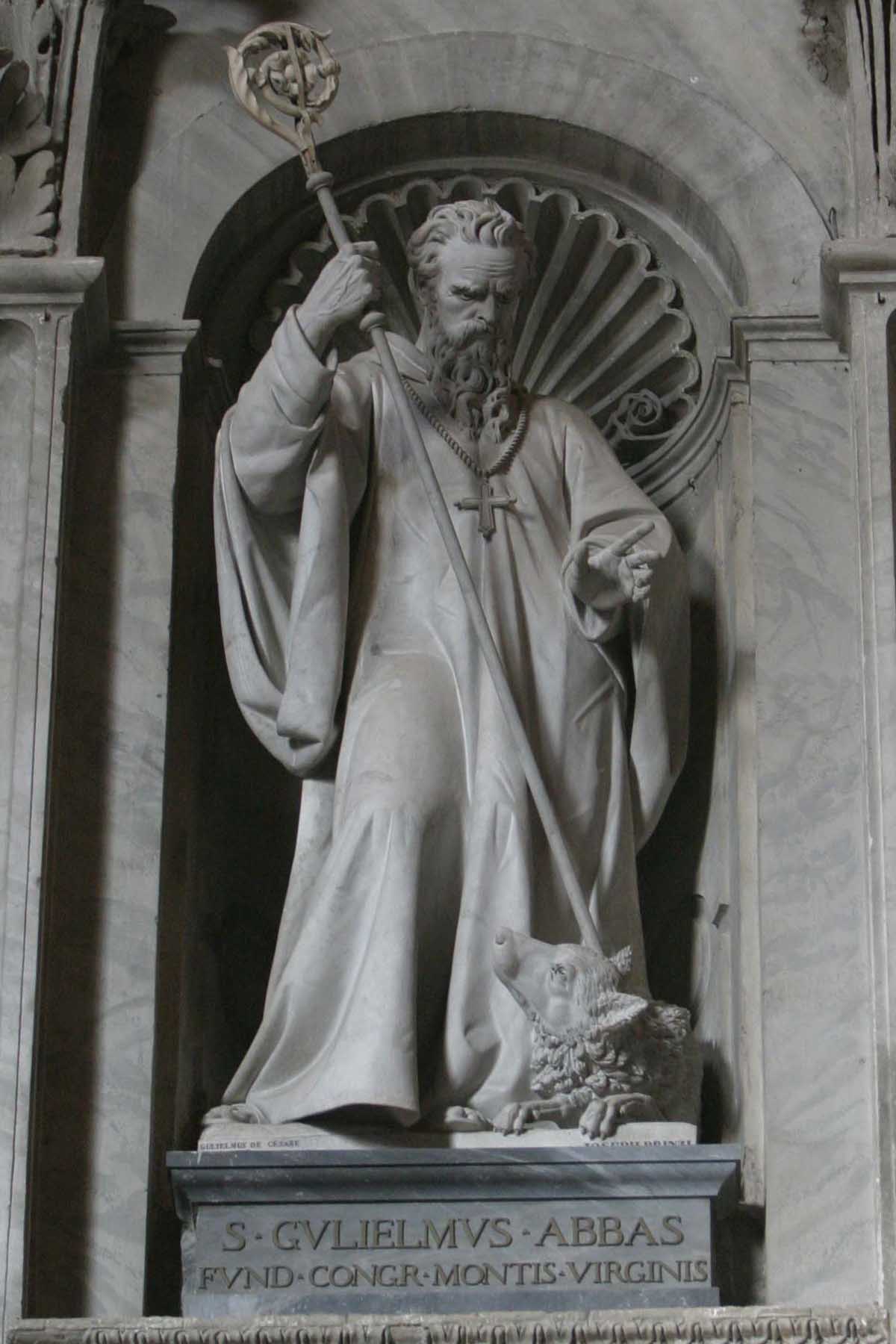 Statue of Saint William of Vercelli By Giuseppe Prinzi 1878 Saint PeterS Basilica Rome Italy
