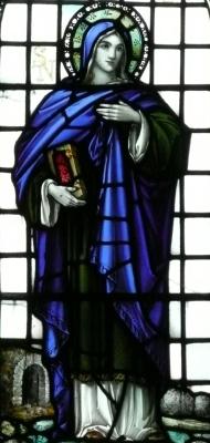 Detail of A BasRelief of Saint Anselm of Nonantola On The Nonantola Abbey