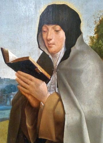 Detail of The Painting Saint Clare of Assisi And Saint Colette By The Master of Lourinhã C1520 The Painting In In The Nacional De Arte Antiga Lisboa Portugal The Image Was Uploaded By Rickmorais And