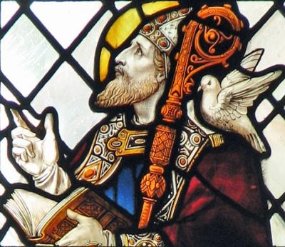Stained Glass Window Saint David of Wales Great Saint MaryS Church Cambridge England