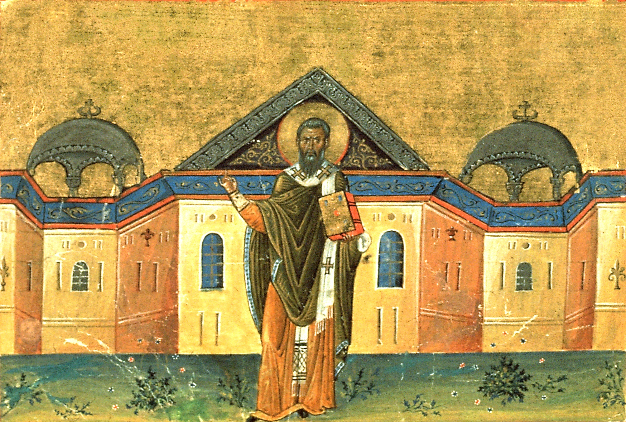 Illustration of Saint Gregory of Nyssa By Francesco Bartolozzi After Domenichino 19Th Century
